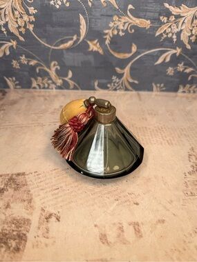 Vintage Holmspray 300/7 Smoky Glass Perfume Atomizer Art Deco Czech Style